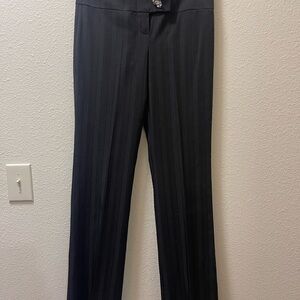 Poleci Black Pinstripe Women's Trousers